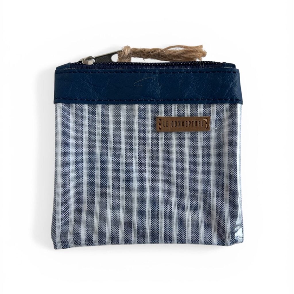 Organizador tv  tiny rayas lino azul - cinta azul