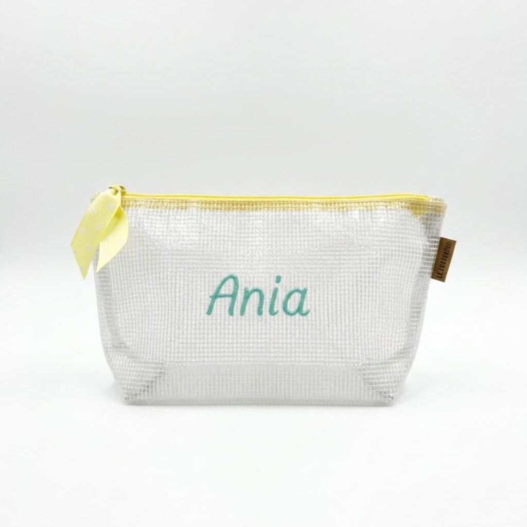 Neceser care case small - cinta amarillo / bordado ania
