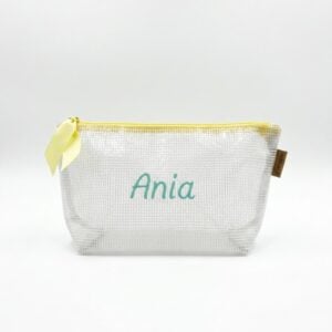 Neceser care case small - cinta amarillo / bordado ania