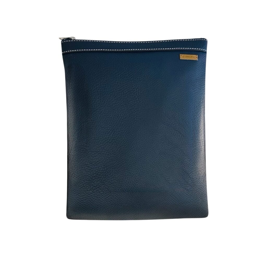 organizador  tv Medium cuero vegano - azul
