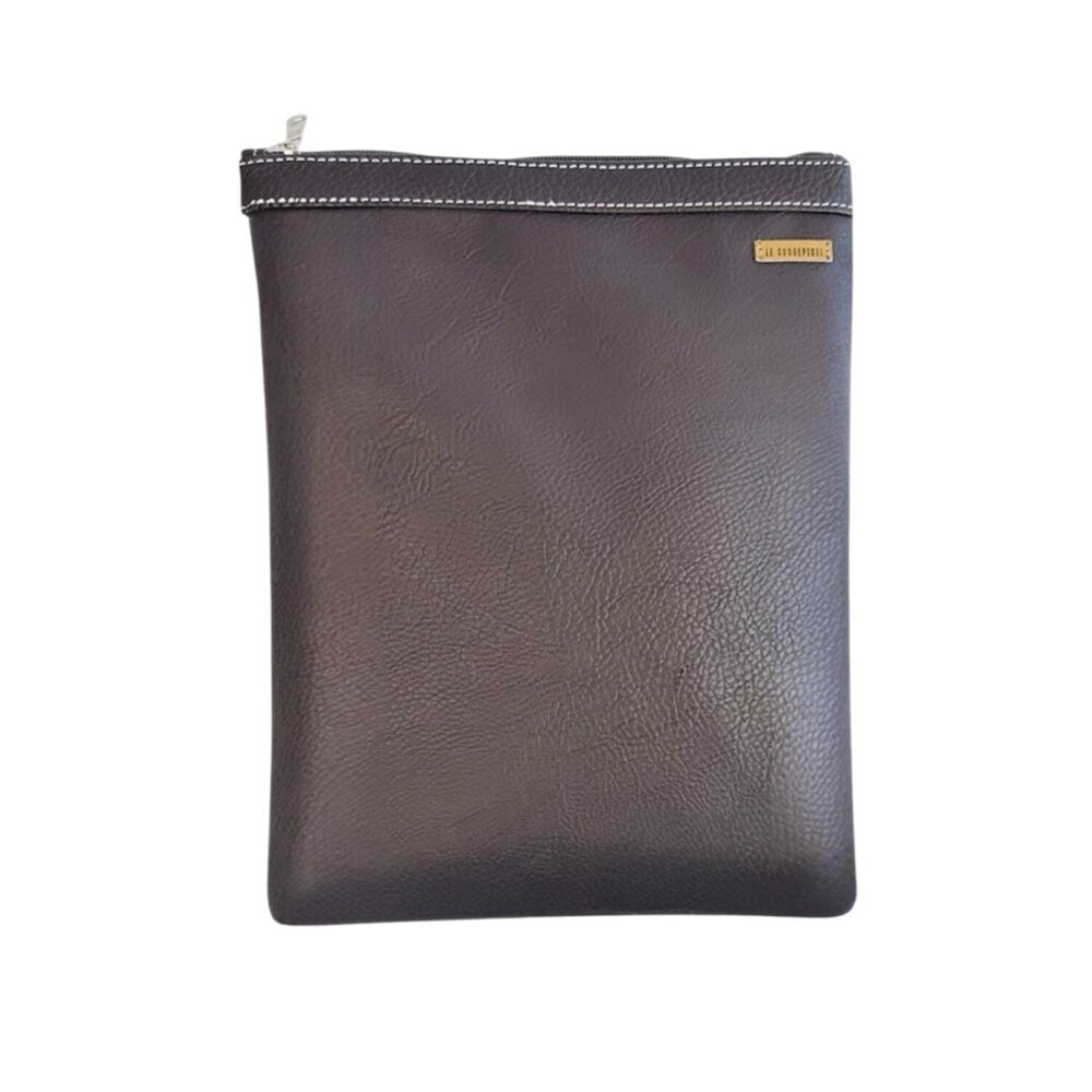 organizador  tv Medium cuero vegano - marron