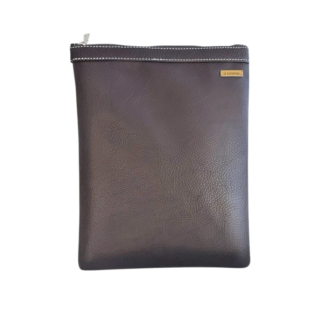 organizador  tv Medium cuero vegano - marron