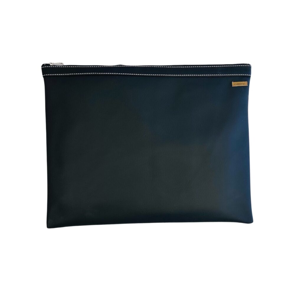organizador tv large cuero vegano - negro