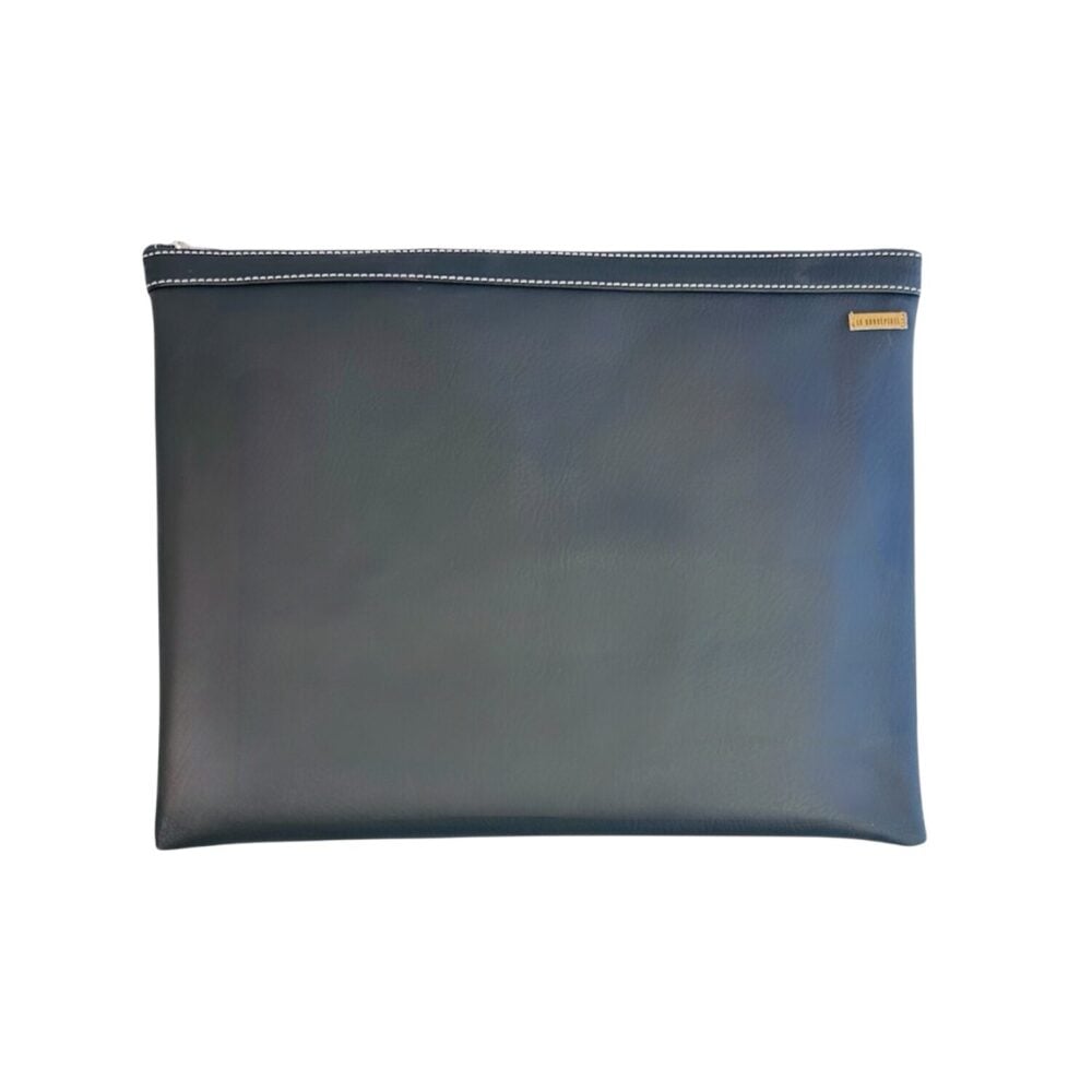 organizador tv large cuero vegano - azul