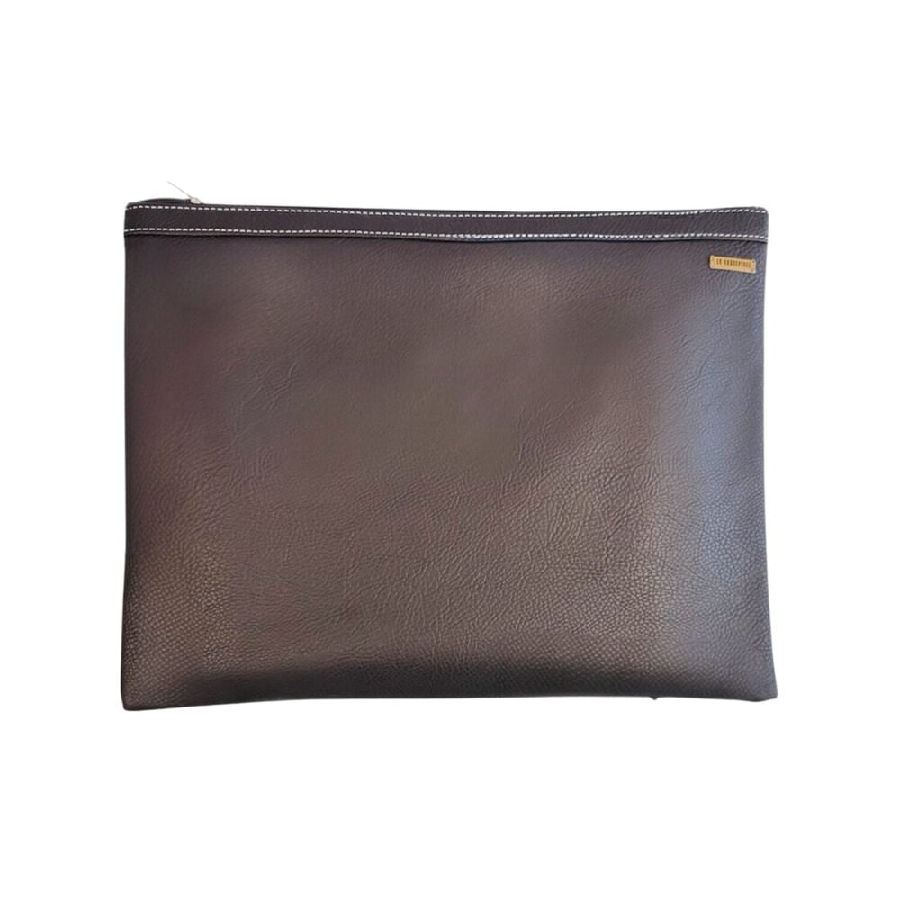 organizador tv large cuero vegano - marron
