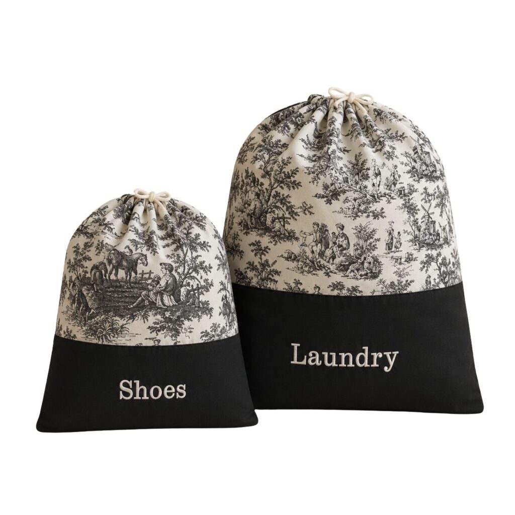 Shoes & laundry / toile negro